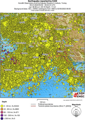 regional historical seismicity
