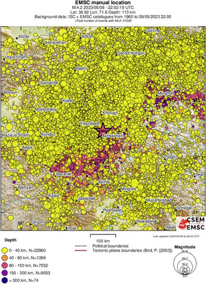 regional historical seismicity