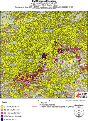 regional historical seismicity