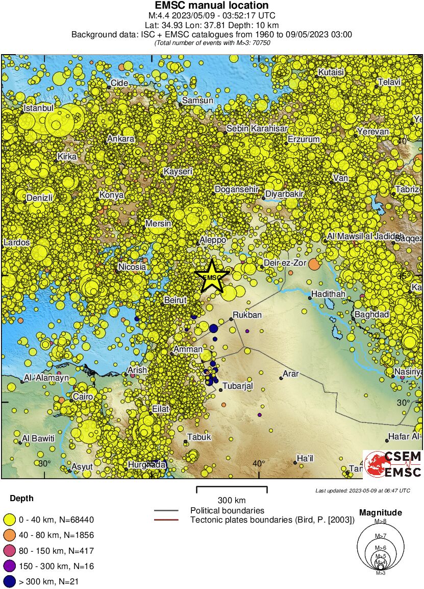 wide historical seismicity