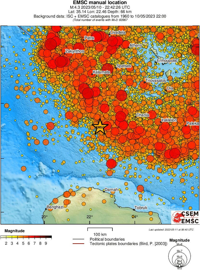 regional magnitude historical seismicity