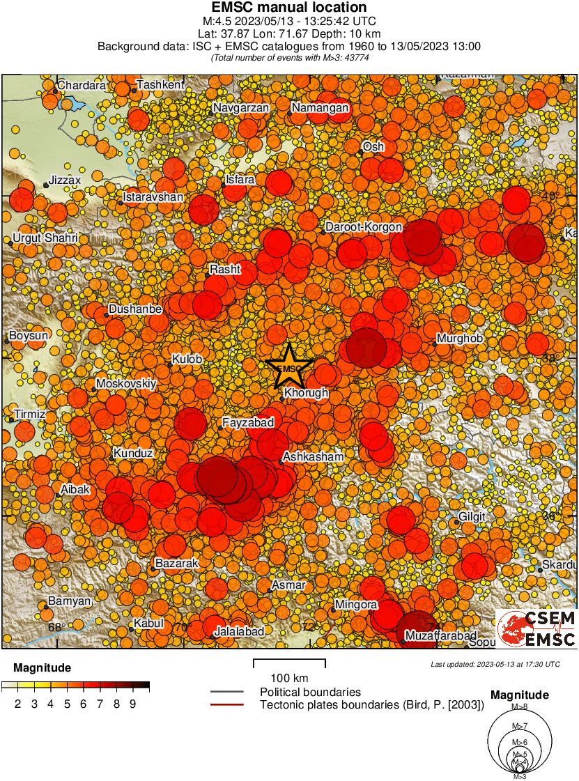 regional magnitude historical seismicity