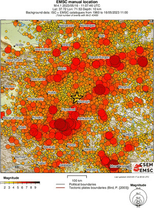 regional magnitude historical seismicity