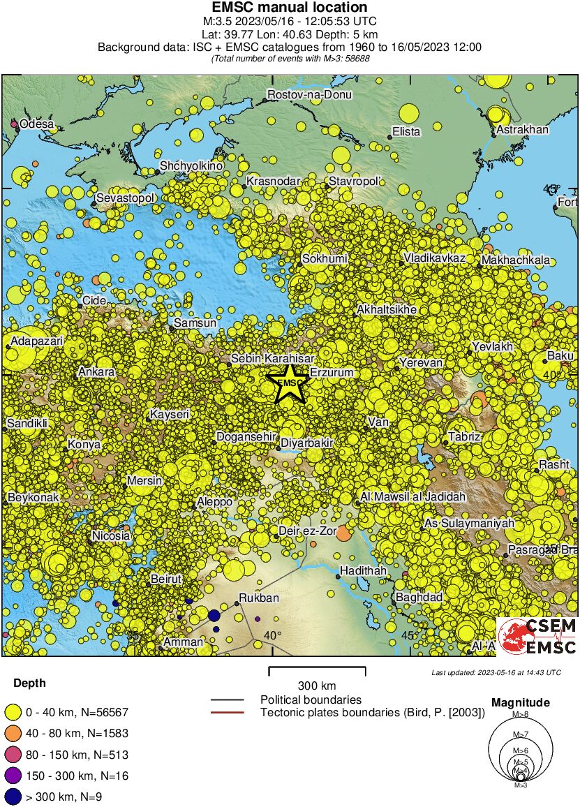 wide historical seismicity