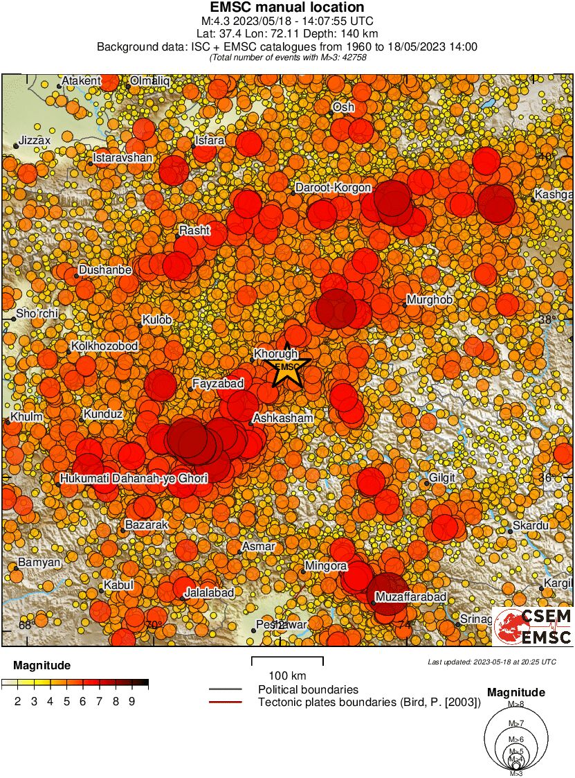 regional magnitude historical seismicity