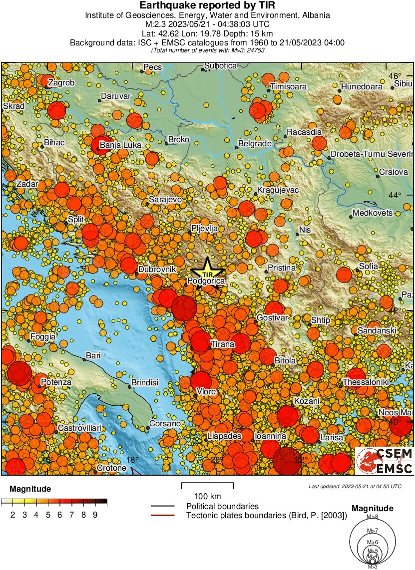 regional magnitude historical seismicity