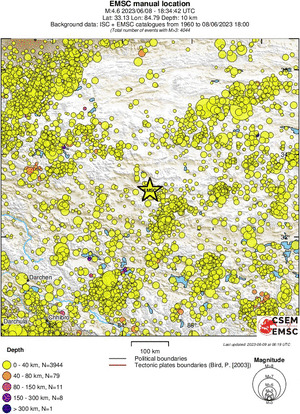 regional historical seismicity