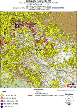 regional historical seismicity