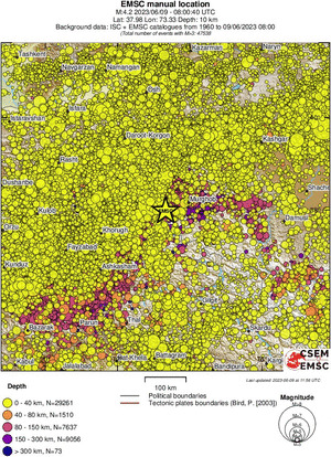 regional historical seismicity