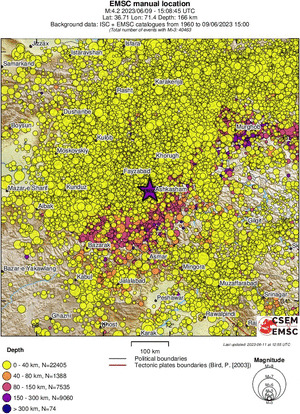 regional historical seismicity