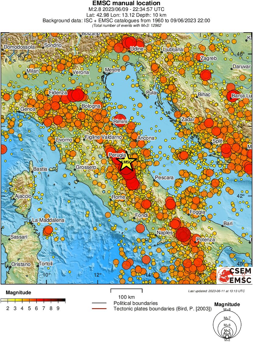 regional magnitude historical seismicity