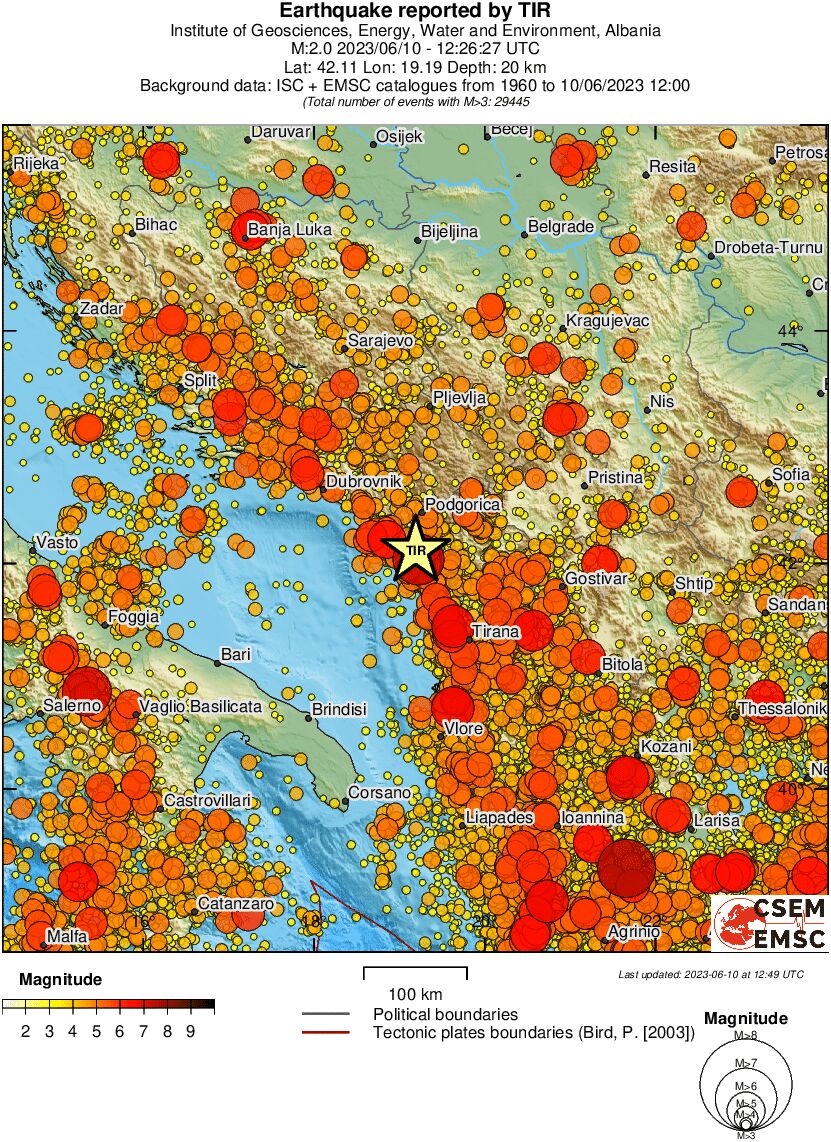 regional magnitude historical seismicity