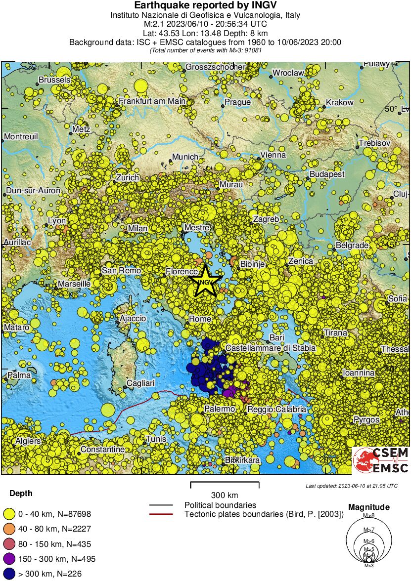 wide historical seismicity