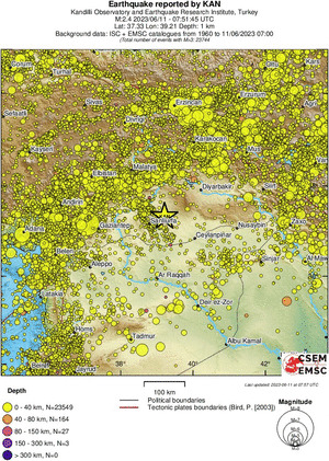 regional historical seismicity