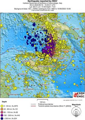 regional historical seismicity