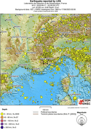 regional historical seismicity