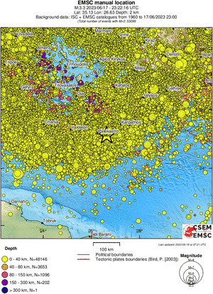 regional historical seismicity