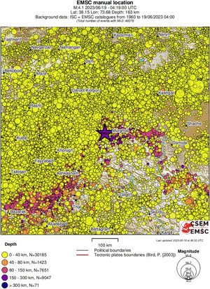 regional historical seismicity