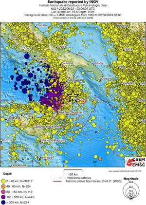 regional historical seismicity