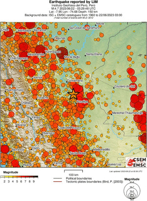 regional magnitude historical seismicity