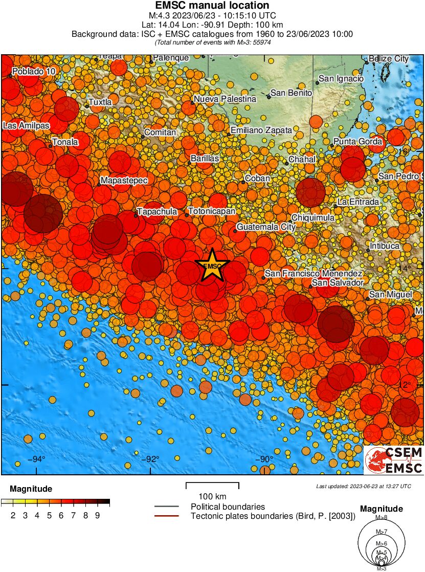 regional magnitude historical seismicity