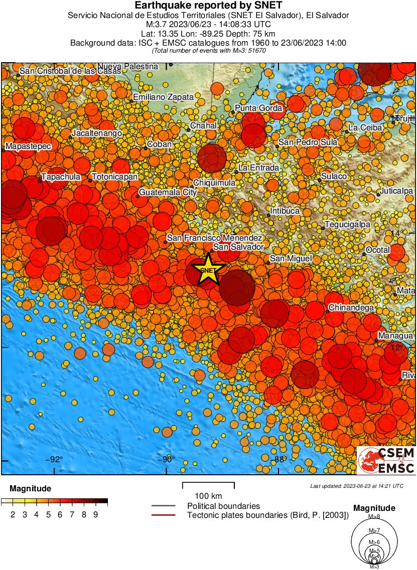regional magnitude historical seismicity