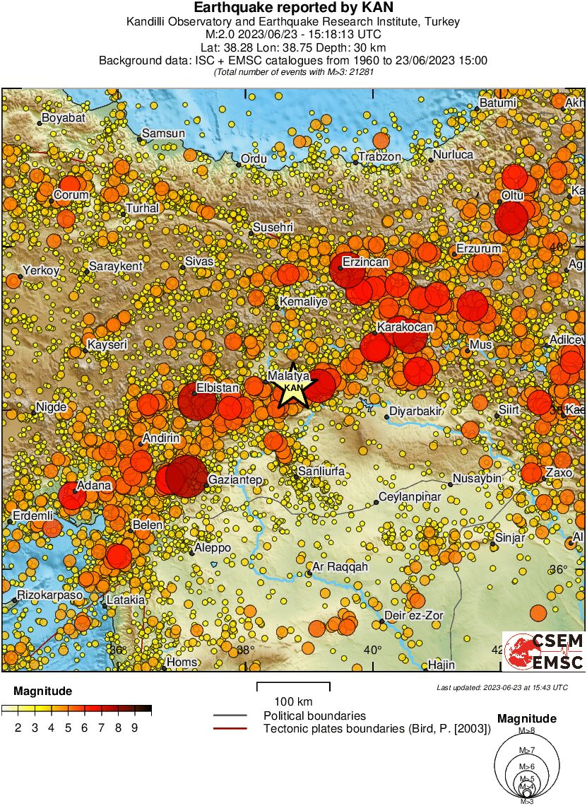 regional magnitude historical seismicity