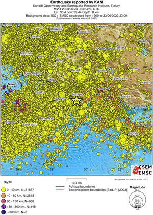 regional historical seismicity