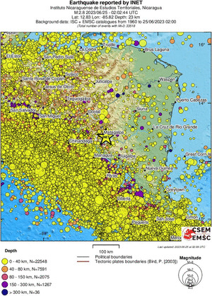 regional historical seismicity