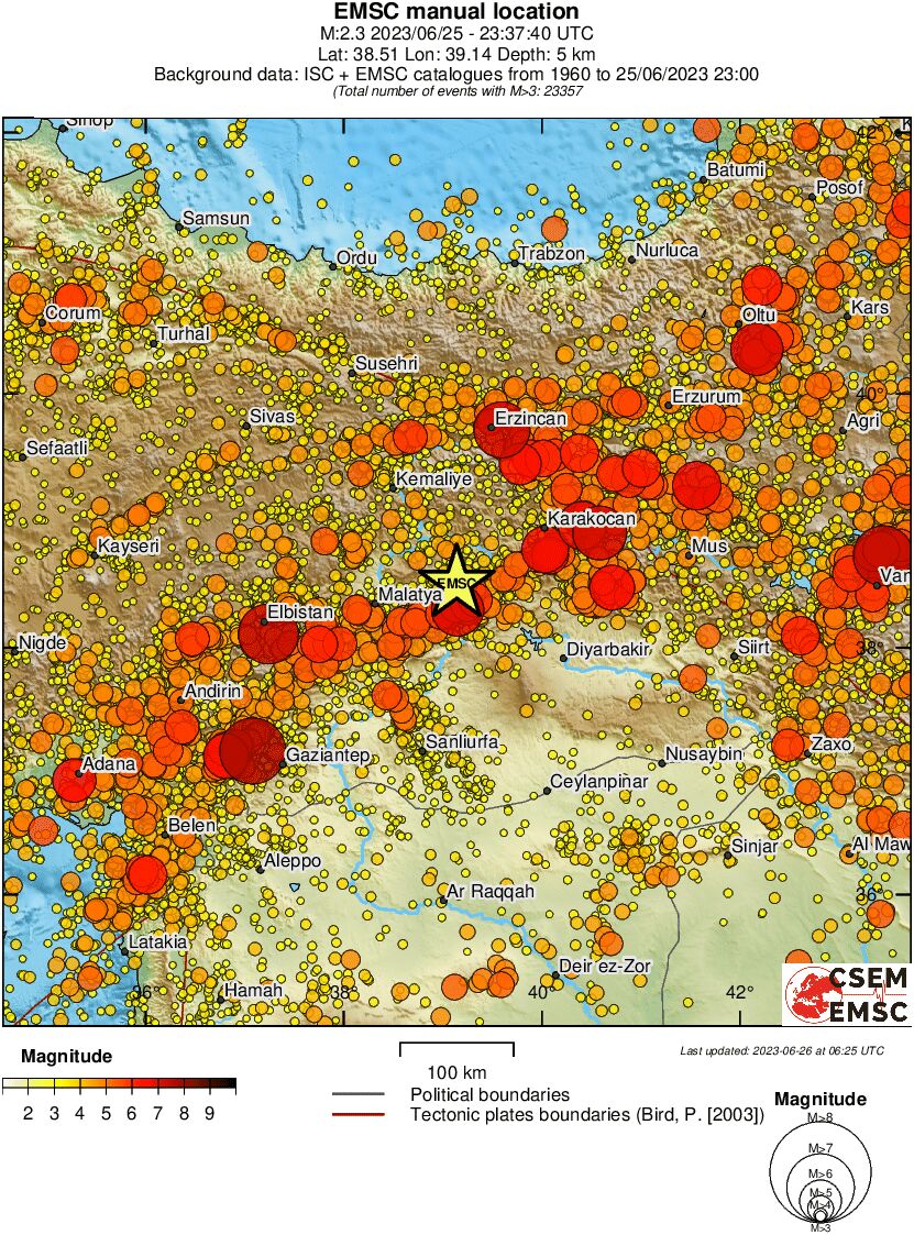 regional magnitude historical seismicity