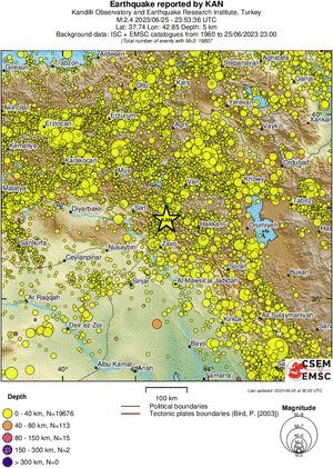 regional historical seismicity