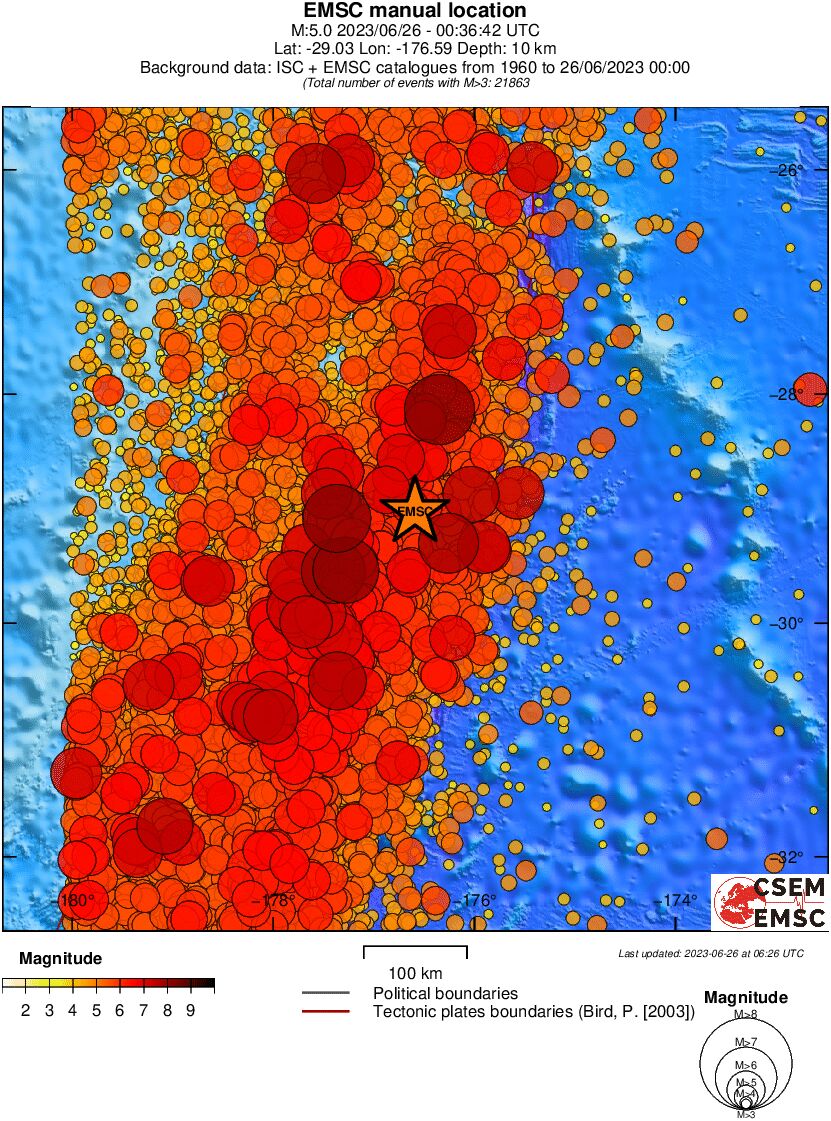 regional magnitude historical seismicity
