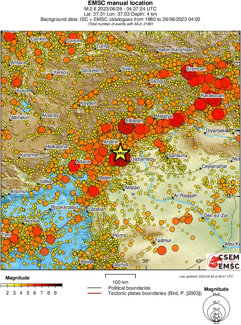 regional magnitude historical seismicity