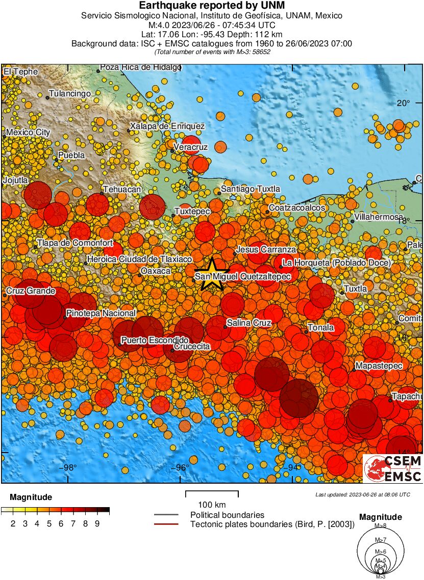 regional magnitude historical seismicity