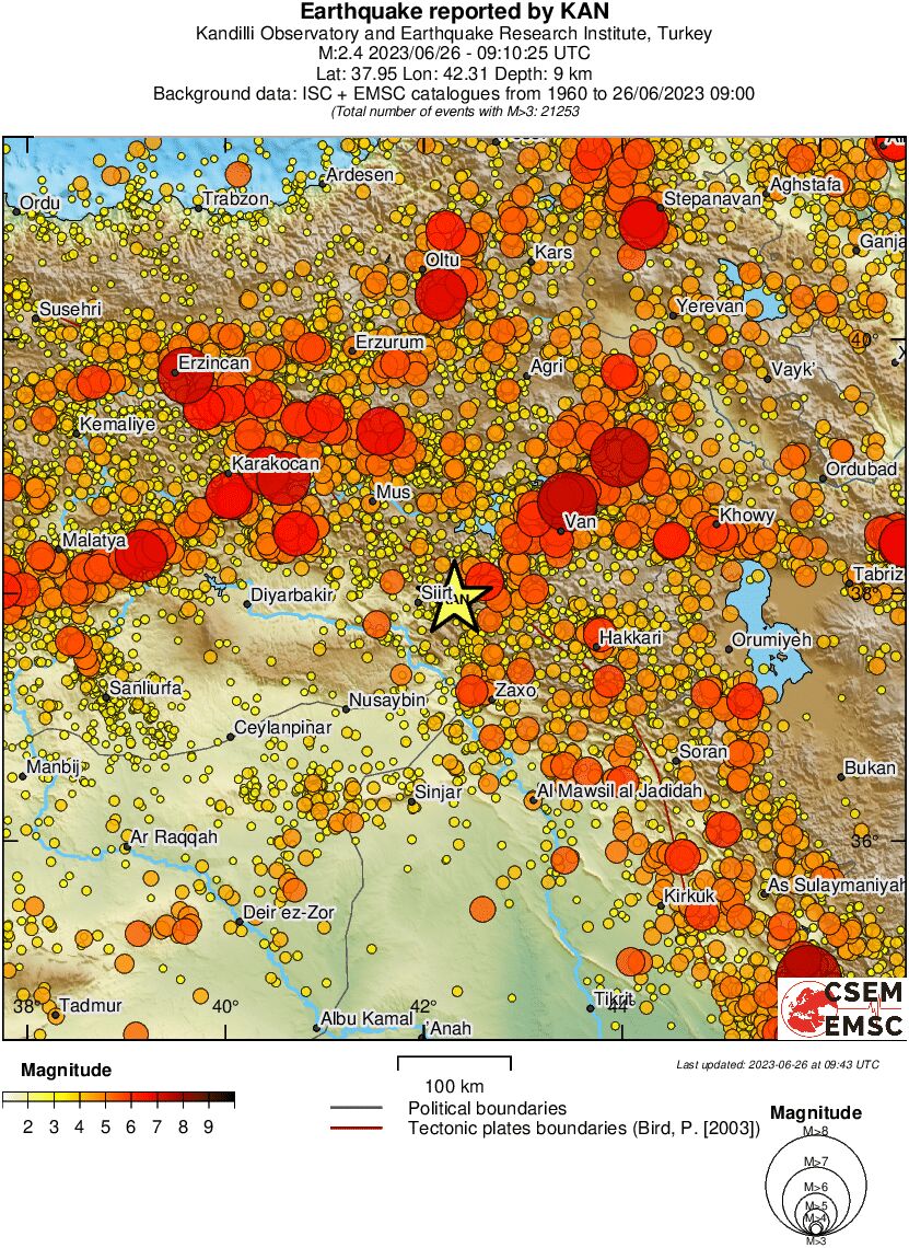 regional magnitude historical seismicity