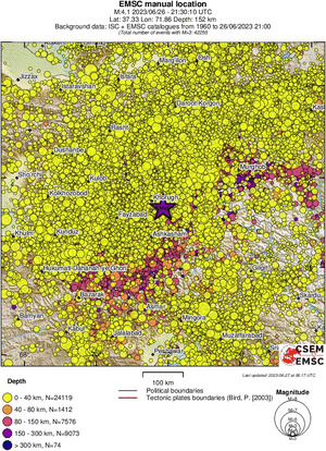 regional historical seismicity