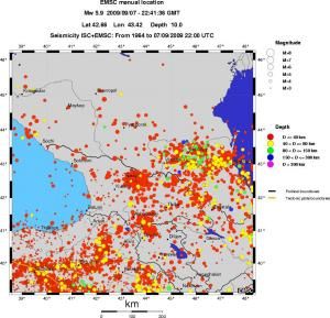 regional historical seismicity