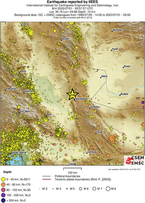regional historical seismicity
