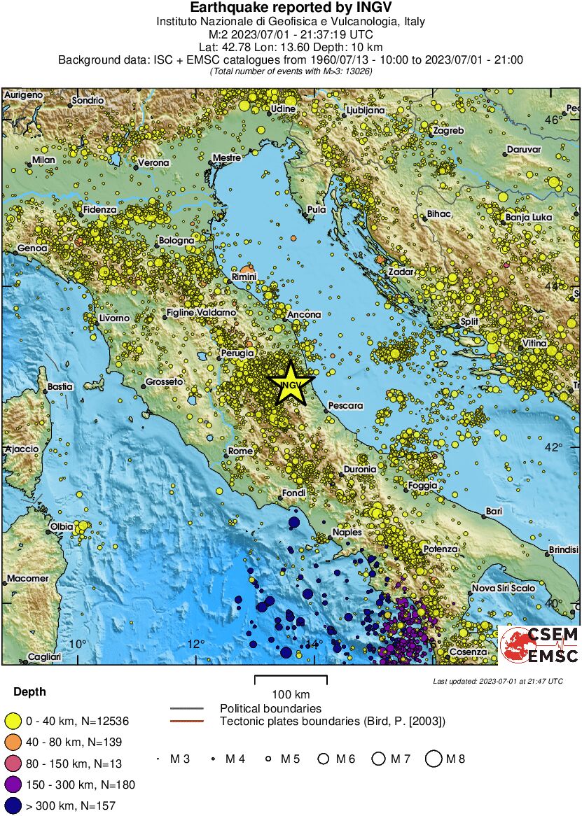 regional historical seismicity