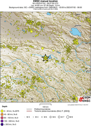 regional historical seismicity