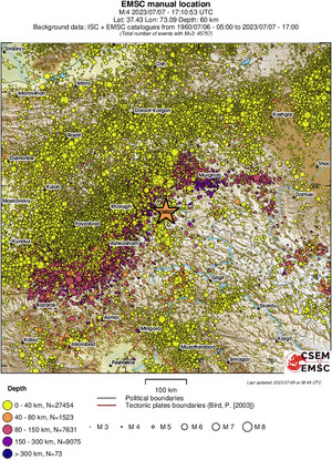 regional historical seismicity