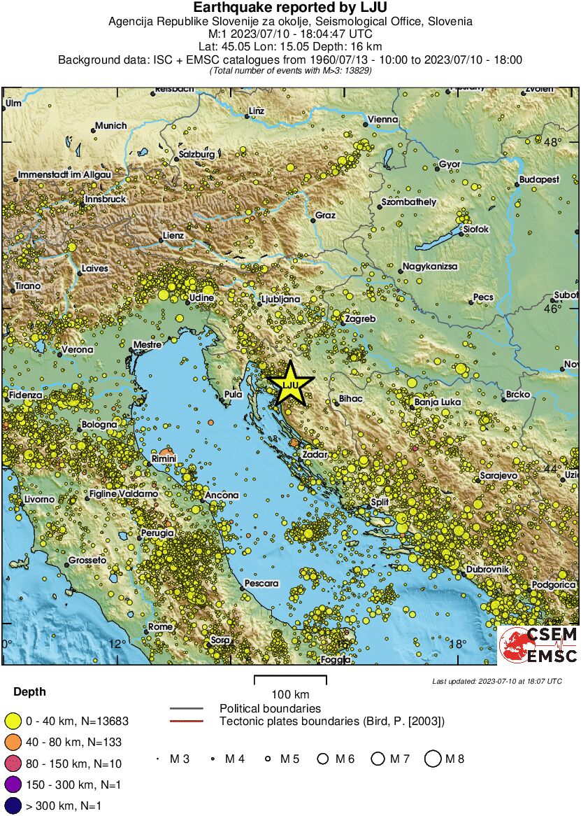 regional historical seismicity