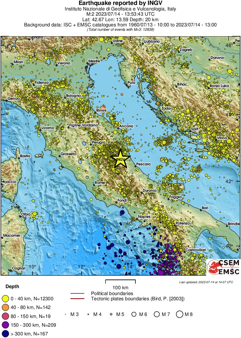regional historical seismicity