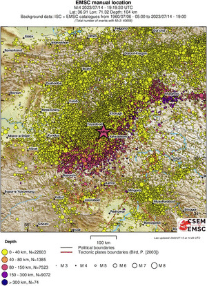 regional historical seismicity