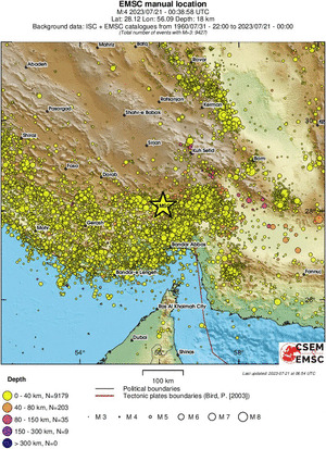regional historical seismicity