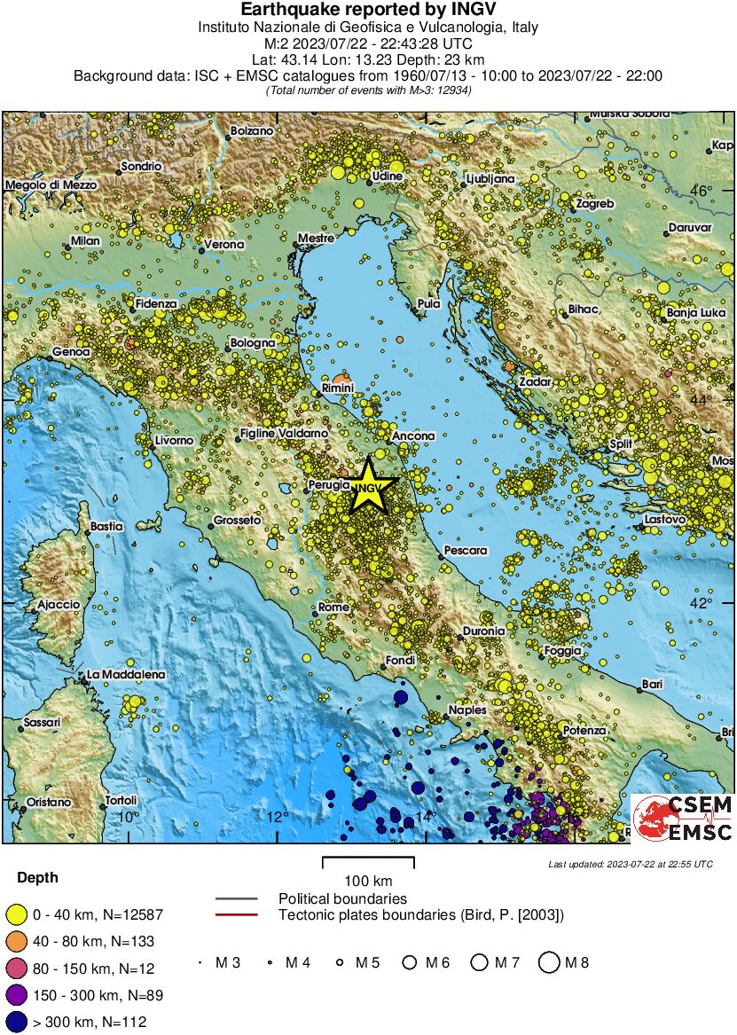regional historical seismicity