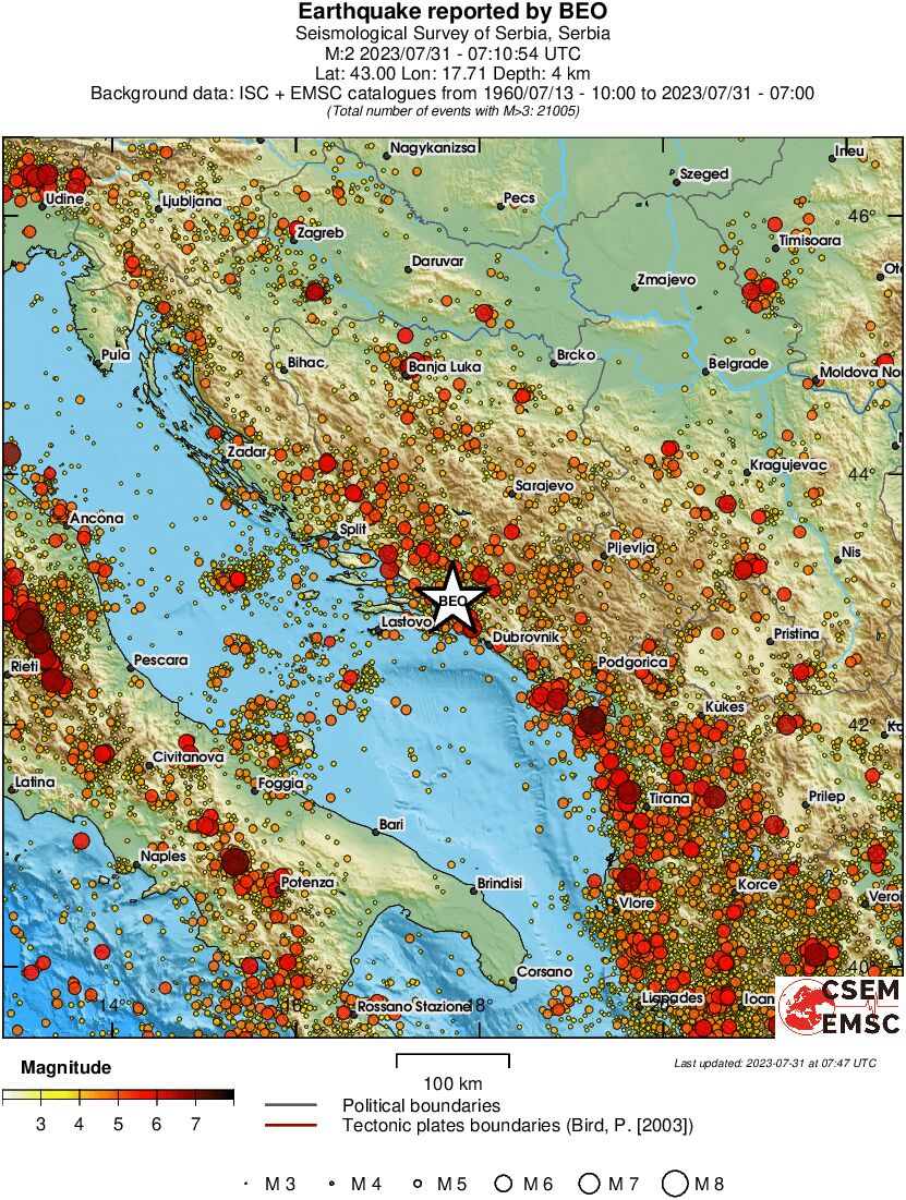 regional magnitude historical seismicity