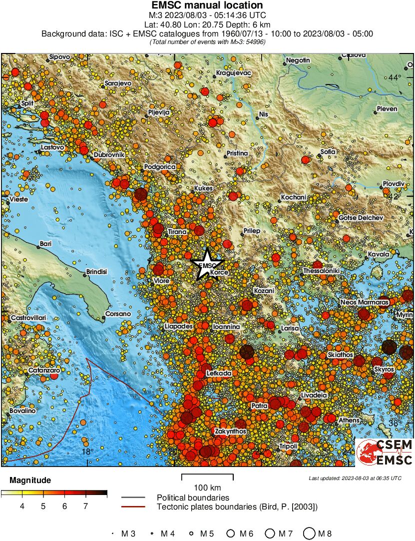 regional magnitude historical seismicity