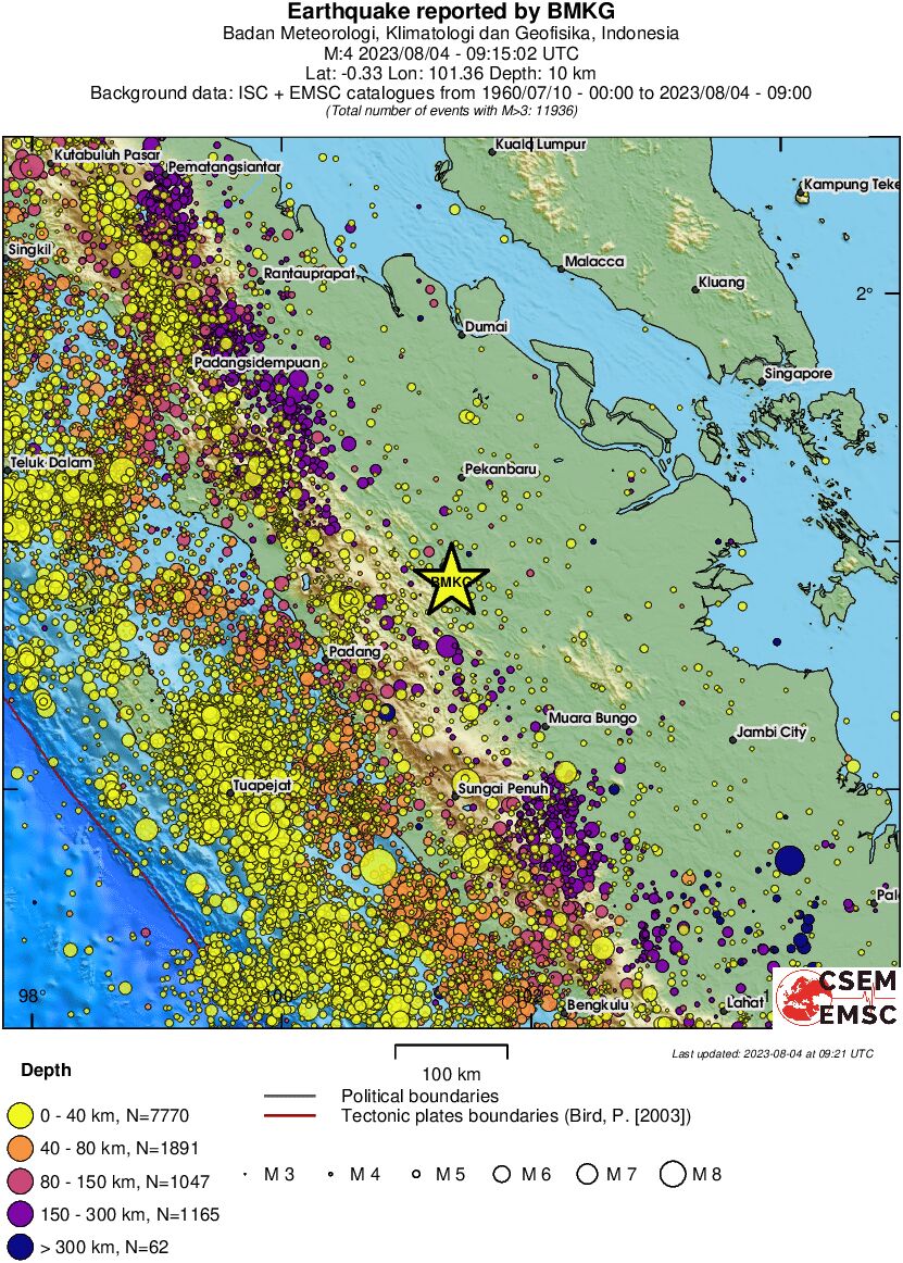 regional historical seismicity