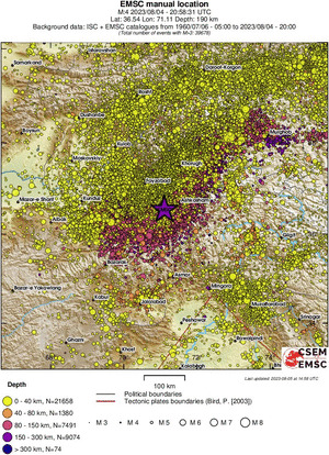 regional historical seismicity